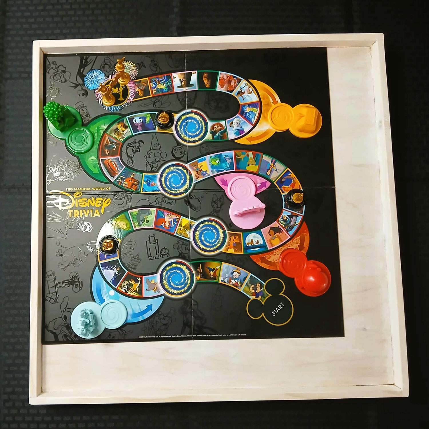 23-Inch Solid Wood Lazy Susan – Extra Large Turntable for Game Boards, Puzzles & Tabletop Activities