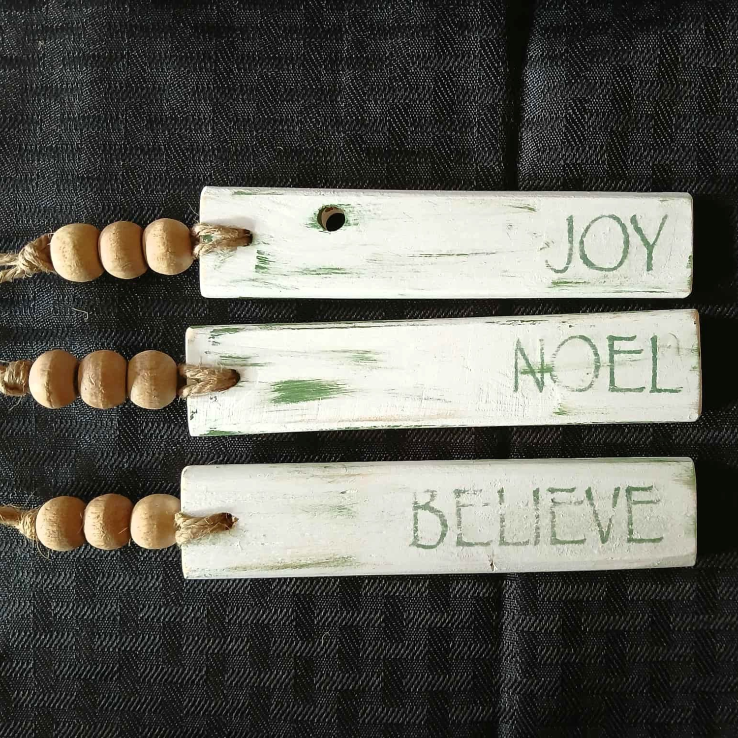 Wooden Christmas Ornament with Rustic Charm