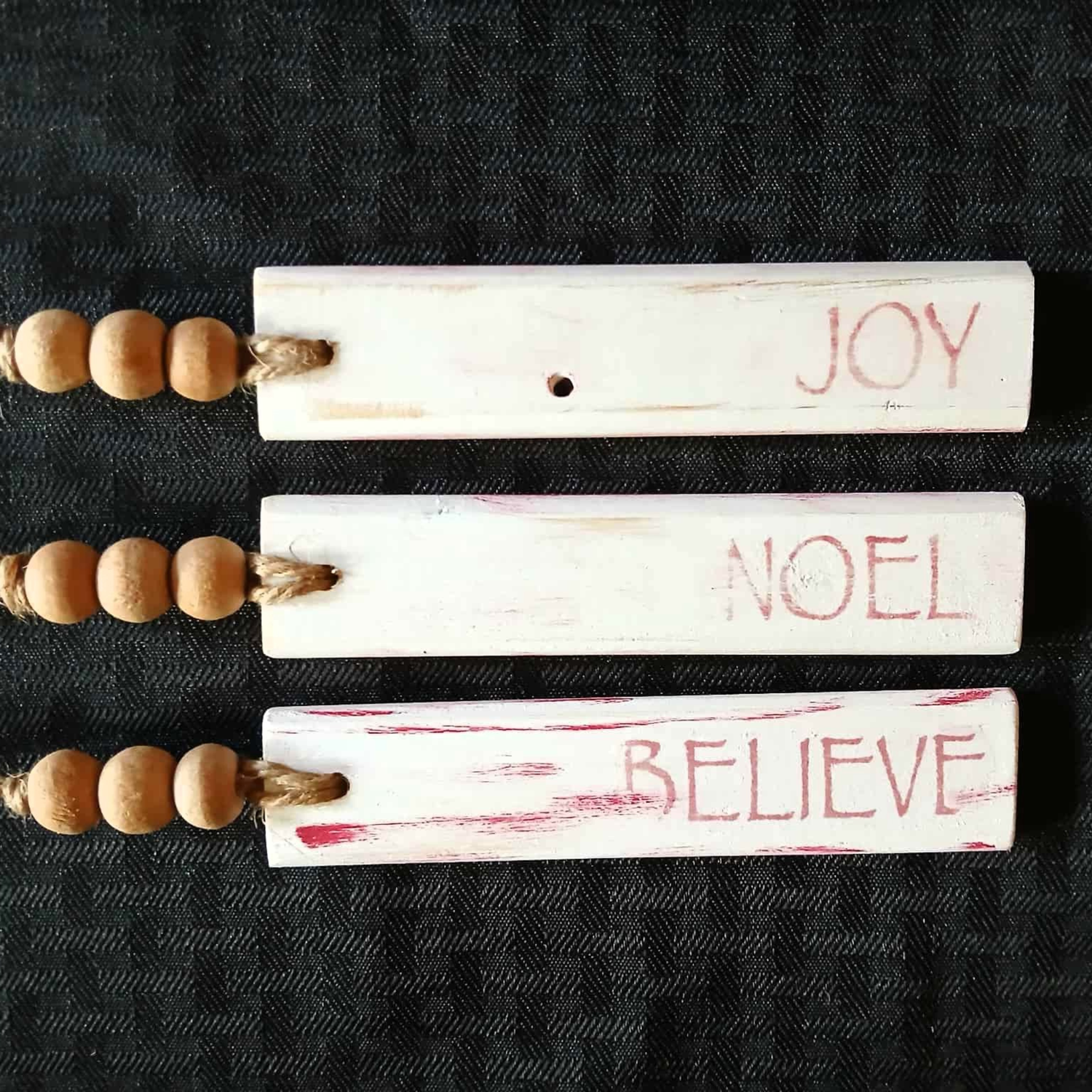 Wooden Christmas Ornament with Rustic Charm