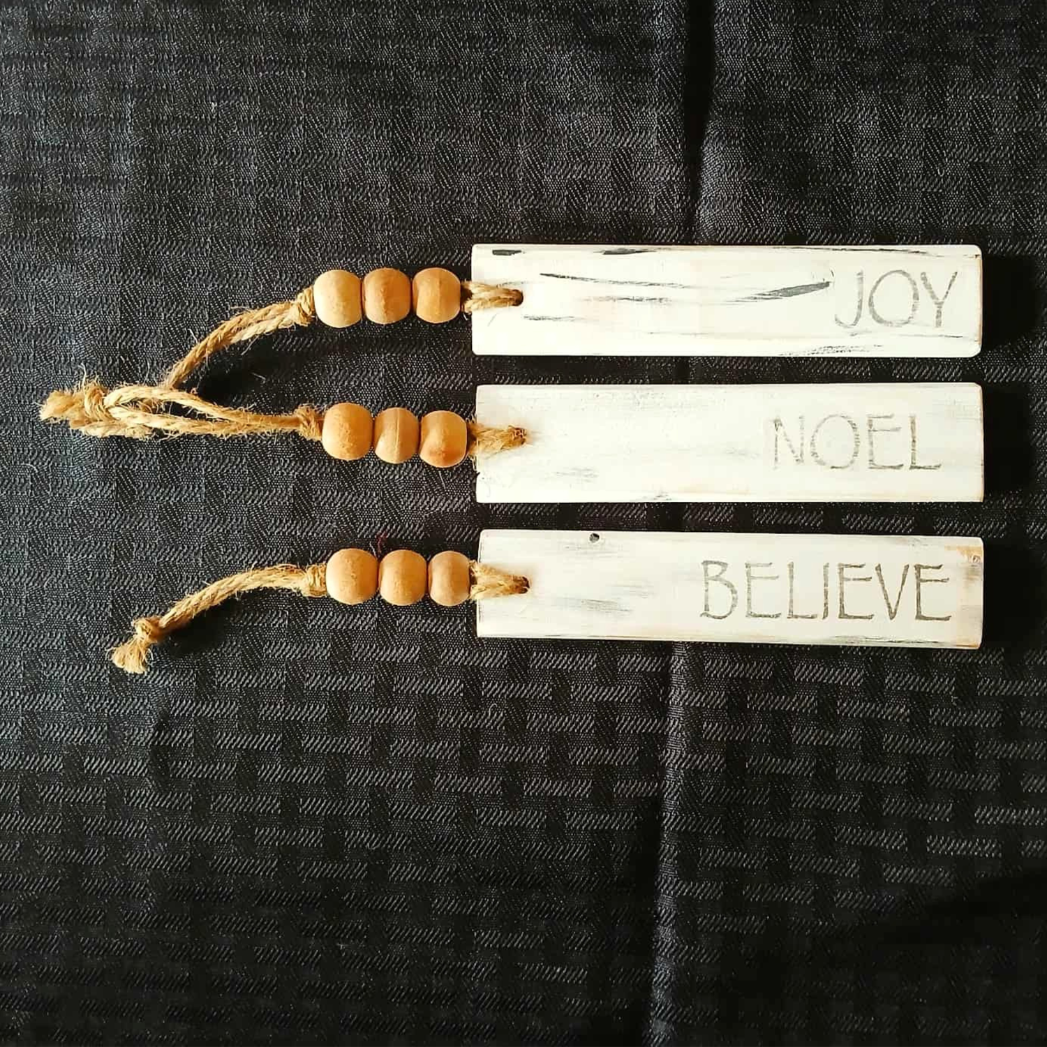 Wooden Christmas Ornament with Rustic Charm