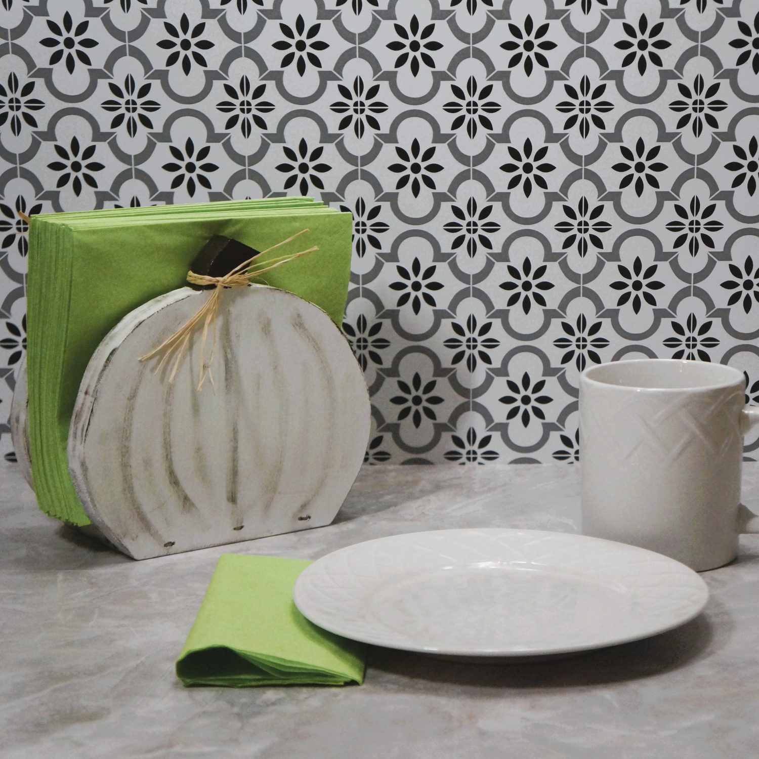 Hand-Painted Wooden Pumpkin Napkin Holder – Rustic Fall Table Decor