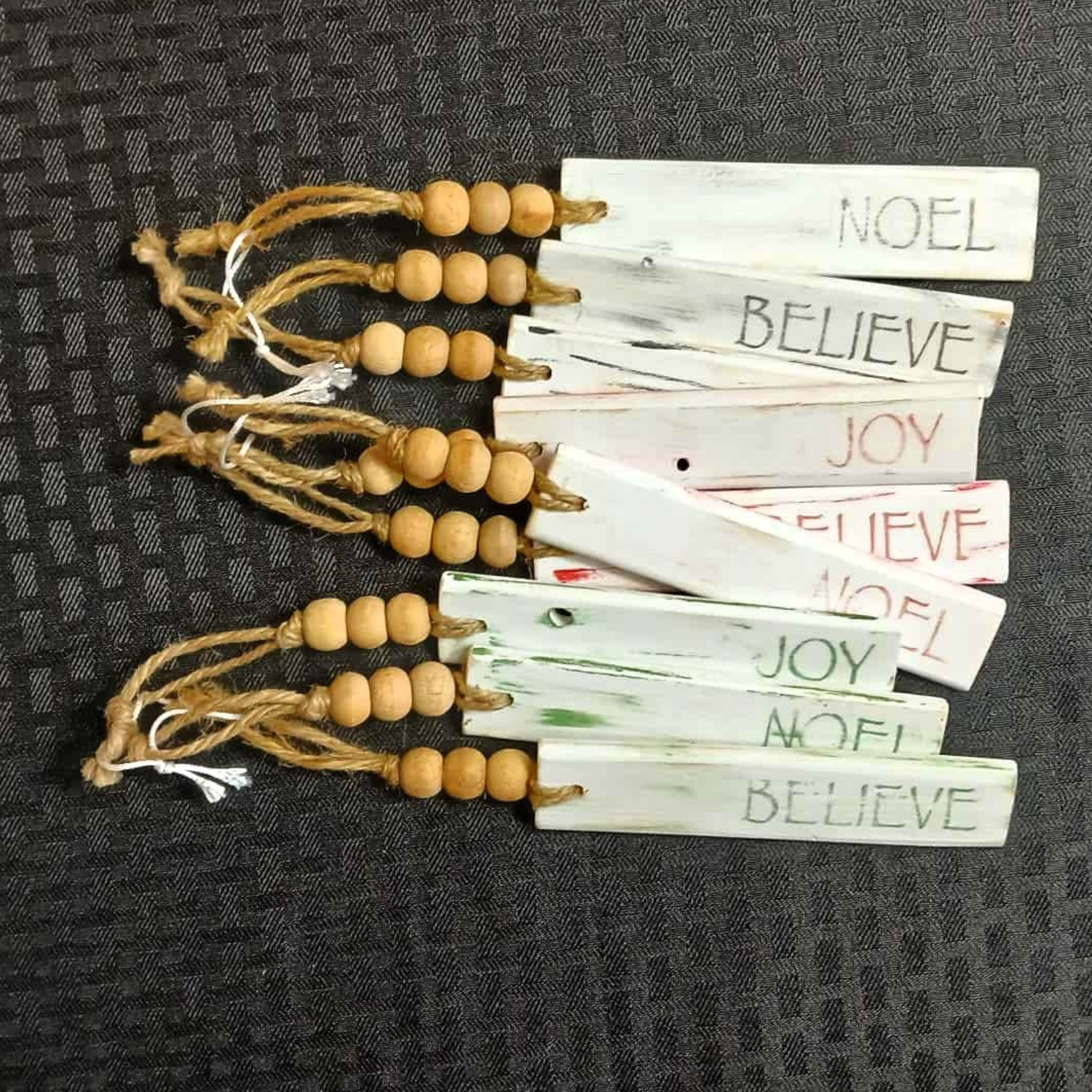 Wooden Christmas Ornament with Rustic Charm